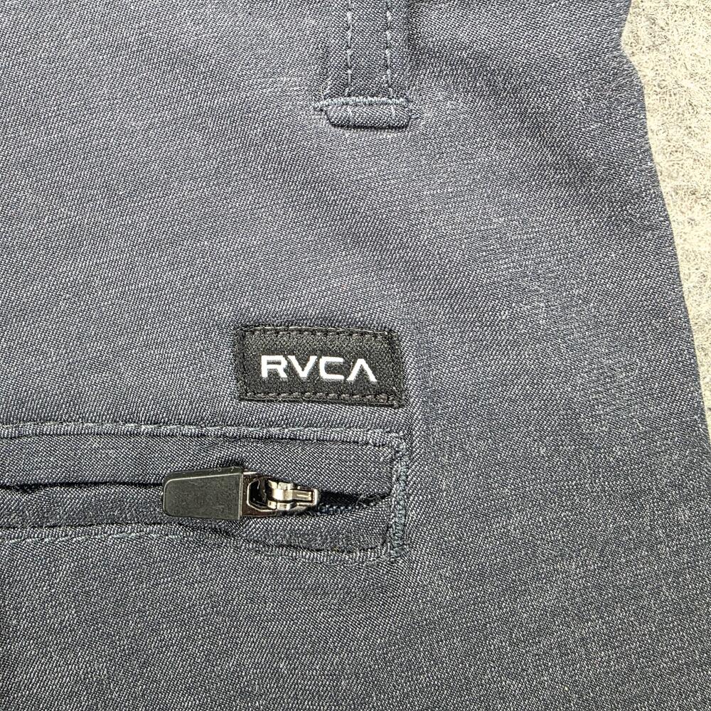 RVCA Swim Trunks Mens 32 Blue Dual Purpose Lined Pockets Back Pocket Quick Dry - Picture 8 of 8